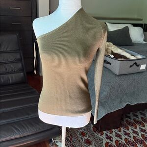 Polo by Ralph Lauren Olive Off-the-Shoulder Sweater